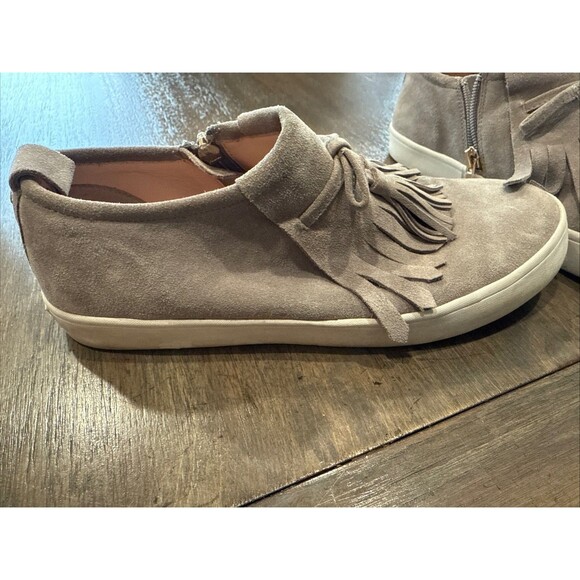 Kate Spade Lenna Suede Tassel Zip InSide Sneakers Grey Size 6.5 M - Picture 2 of 8